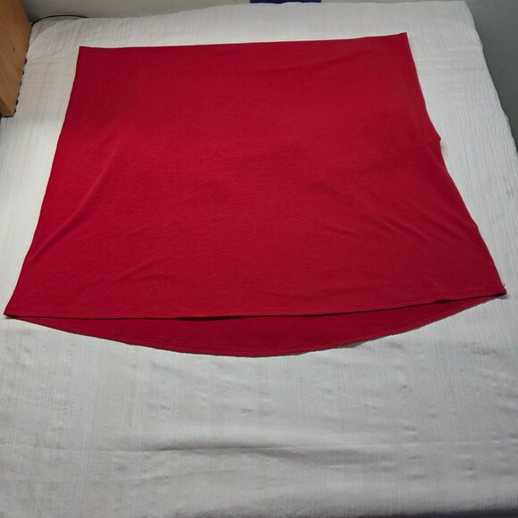 Lularoe Medium Bright Red Crewneck Shortsleeve Simple Summer Maxi Shirt Dress - Picture 7 of 10